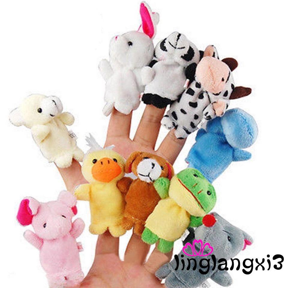 LVN-Boys Girls Babys Cartoon Animal Finger Puppets Toys Party Bag Filler Doll