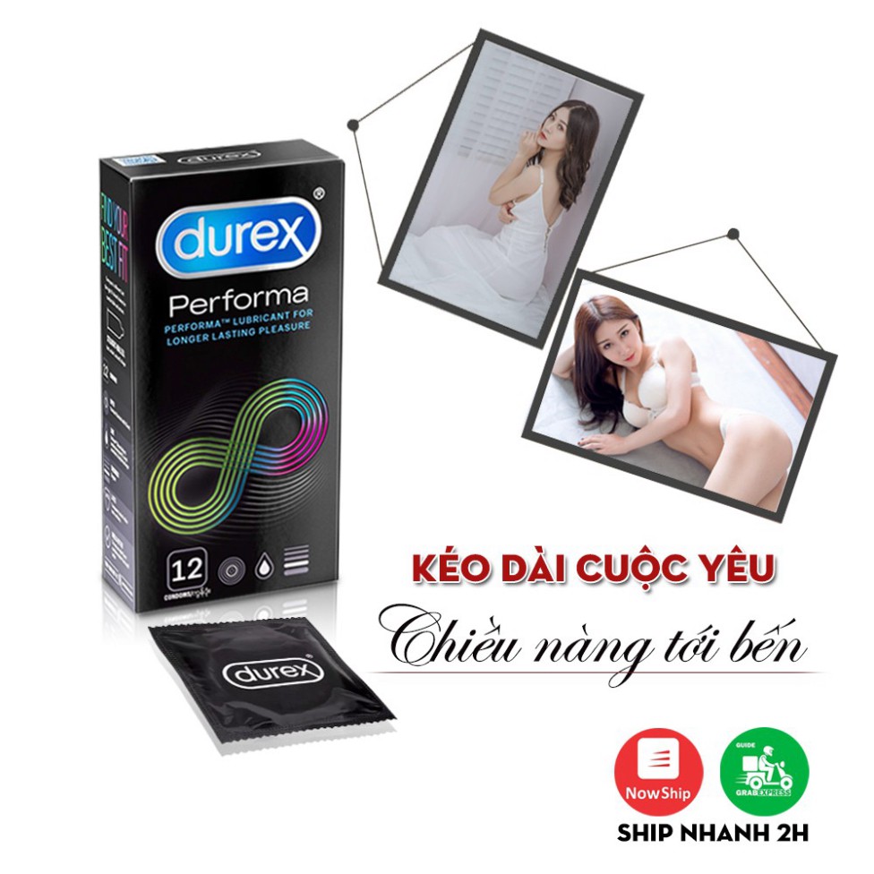 [Combo 5 Hộp] Bao Cao Su DUREX PERFORMA Hộp 12c. Dòng Bcs Kéo Dài Thời Gian Quan Hệ Có Nhiều Gel Bôi Trơn Kích Thích Hơn