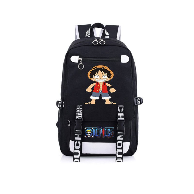 Balo nam nữ in hình ONE PIECE Đảo Hải Tặc anime chibi Thiết kế thông minh cặp sách đi học