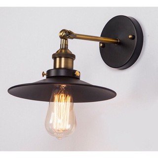 Đèn tường vintage - đèn tường chao đĩa đui đồng TG068