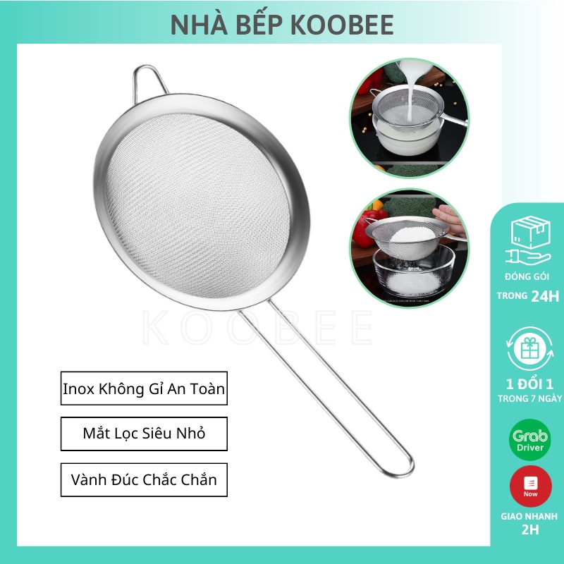 Rây lọc bột, cua, cháo ăn dặm cho bé mắt dày chất liệu inox không rỉ cao cấp