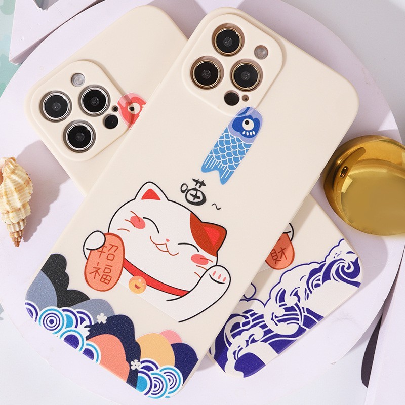 Ốp lưng iphone Tết 2023 bảo vệ camera Mèo Thần Tài dành cho ip 11 7plus 6 6plus 8plus x xr xsmax 11/12/13promax e86