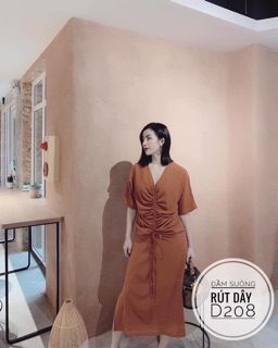 Bigsize Đầm suông rút dây D208