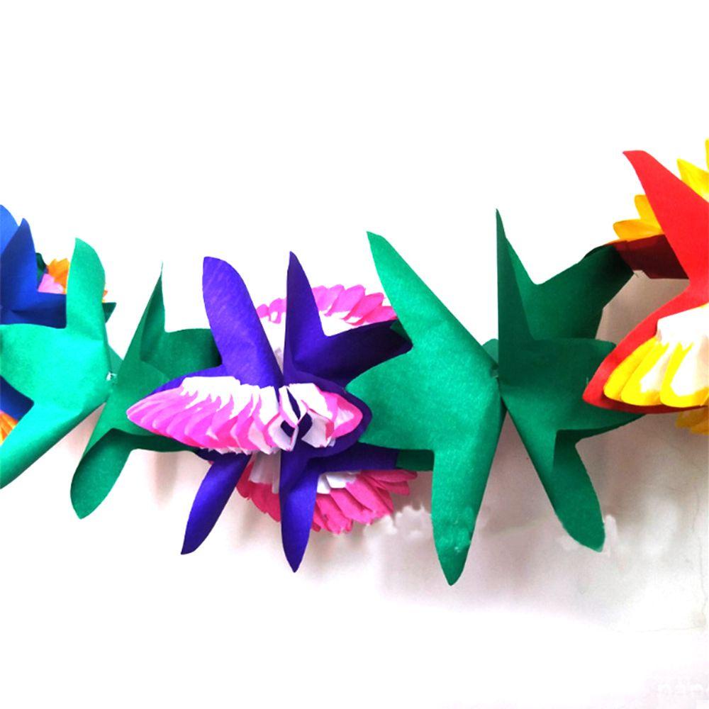 Vòng Hoa Giấy Màu Ngà Phong Cách Hawaiian Treo Trang Trí Đám Cưới / Bãi Biển