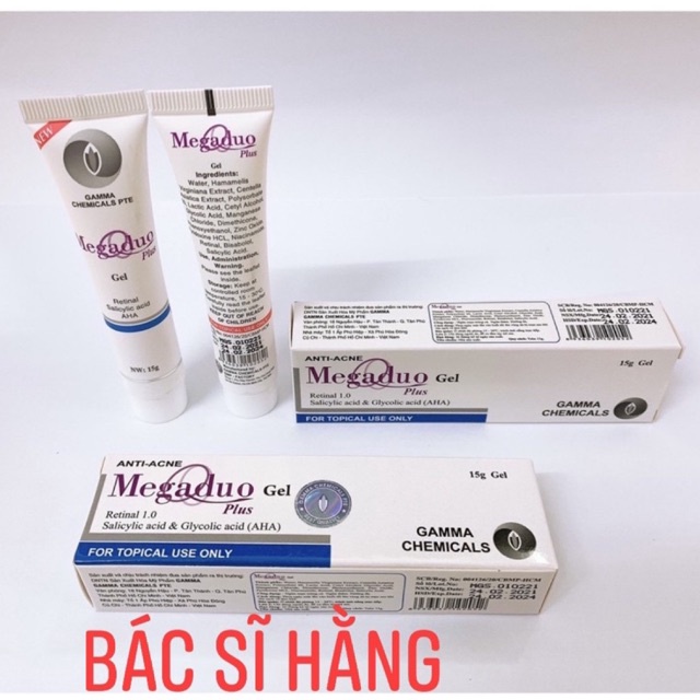 ✅MEGADUO PLUS GEL 15G- kem giảm mụn mờ thâm