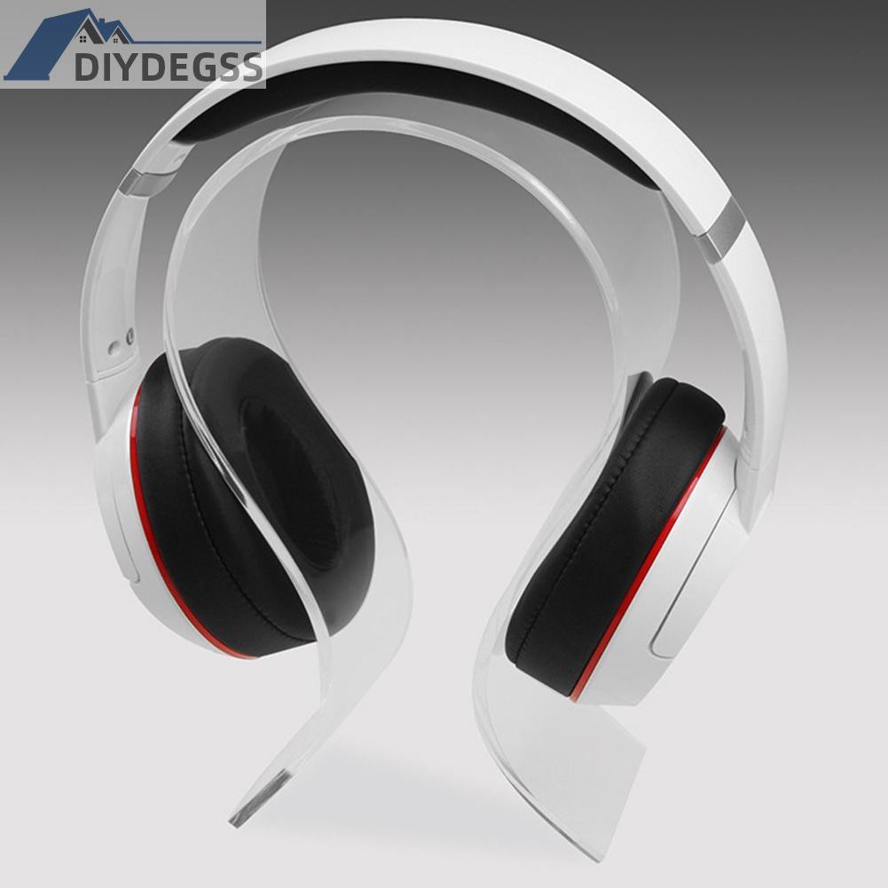 Diydegss2 U Shape Headphone Display Stand Rack Acrylic Earphone Desk Shelf for Stores