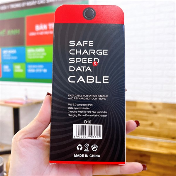 Cáp sạc dù 3 đầu CABLE, bảo hành đổi trả.