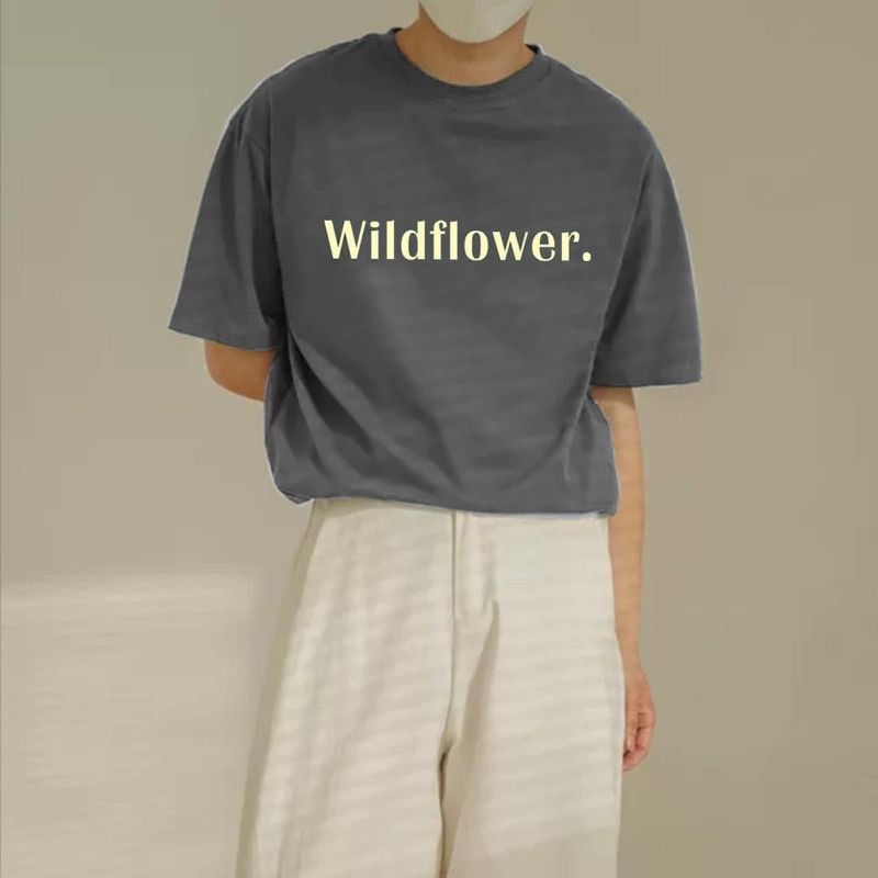 Áo thun Có sizeFull màutay lỡ unisex Wildflower