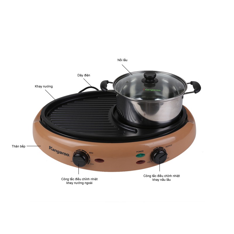 Lẩu Nướng Đa Năng Kangaroo KG95N