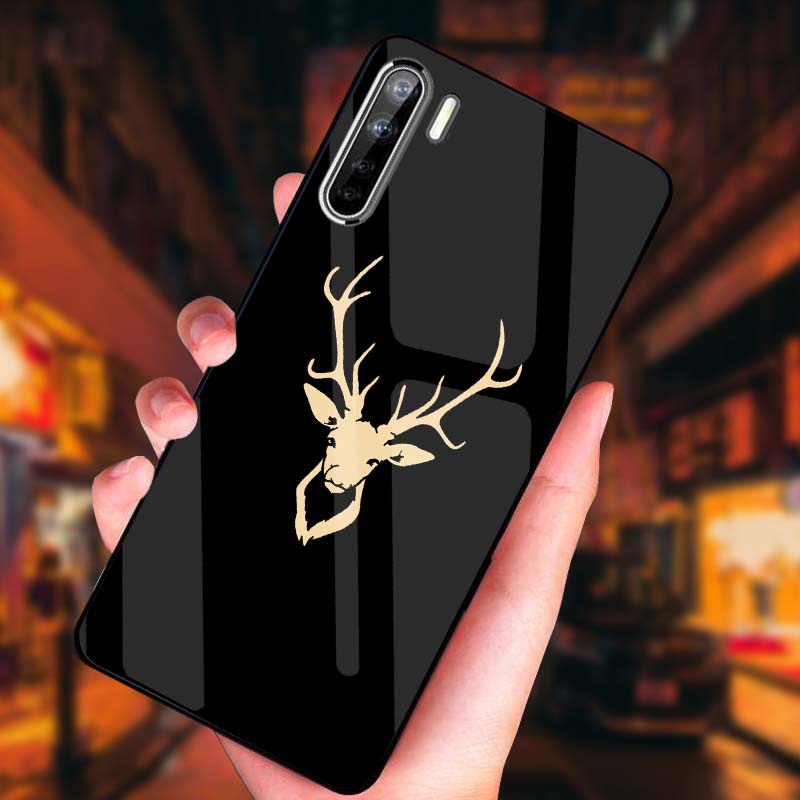 Ốp Lưng OPPO A91/ Reno 3 Mặt kính cường lực Cao Cấp, Sang Trọng thiết kế Độc Quyền