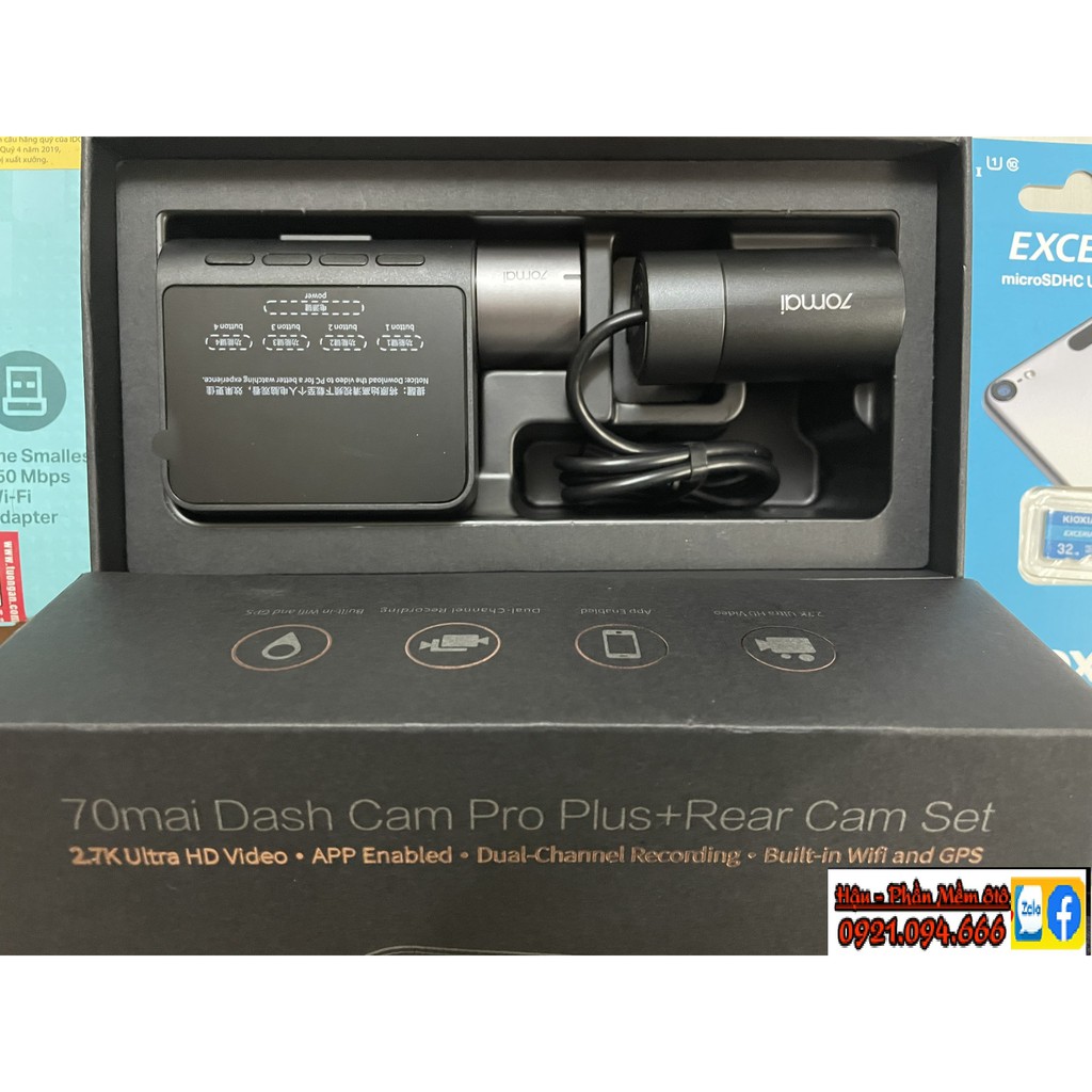 Camera hành trình 70mai A500s Quốc tế, Ghi hình Trước Sau, Xiaomi 70mai Dash Cam Pro Plus, BH 12 Tháng.