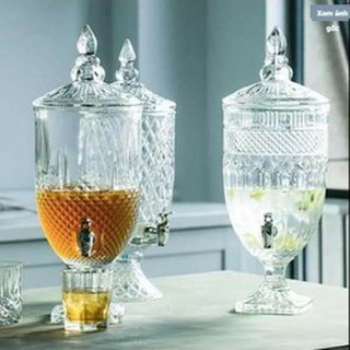 Bình thủy tinh có vòi 4.5 Lít ( Hàng dày hơn )