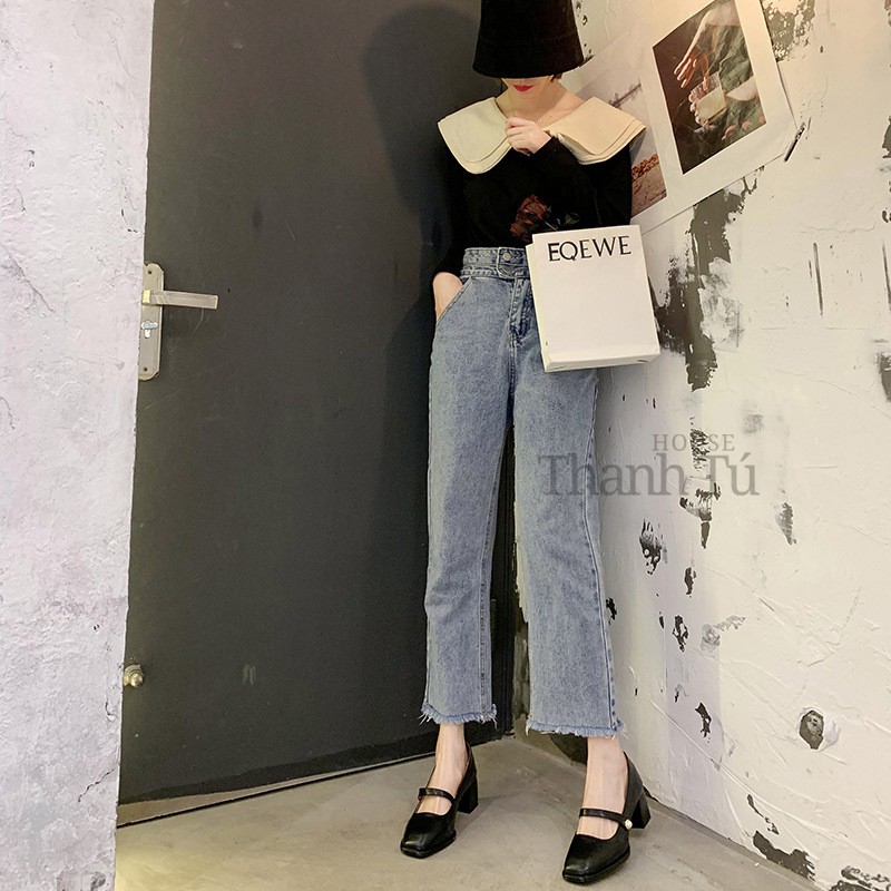 Giày Cao Gót Nữ Mary Jane Mũi Vuông Vintage Cao 5cm - GD001