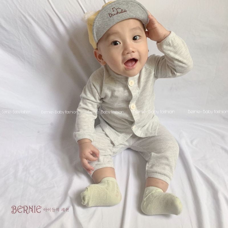 Bộ cotton mềm dài tay thu đông cho bé, bộ cotton hàng cao cấp loại đẹp