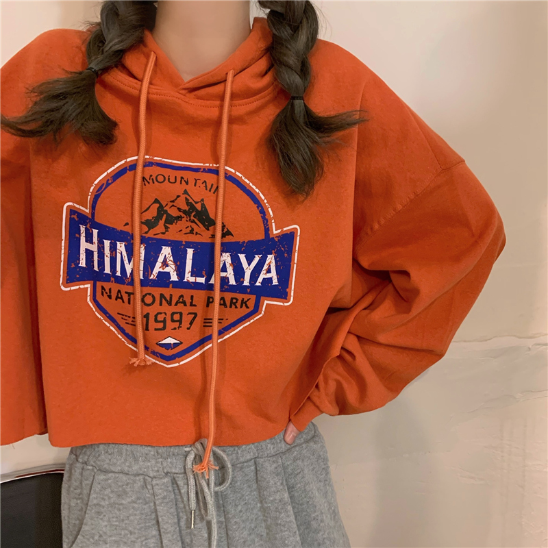 Áo Hoodie Tay Dài In Chữ Đơn Giản Thời Trang Trẻ Trung