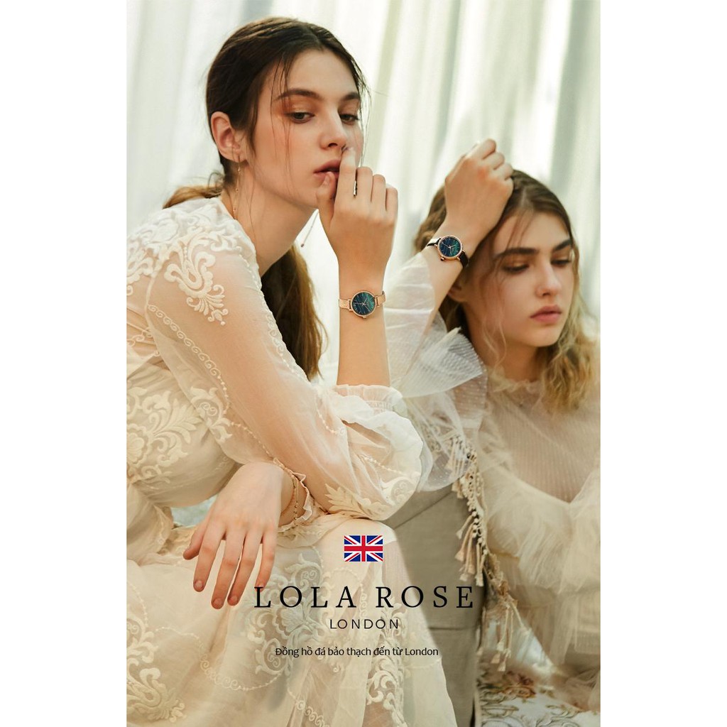 [HÀNG CHÍNH HÃNG BẢO HÀNH 1 ĐỔI 1] Đồng hồ  Thương hiệu cao cấp nữ tính Lola Rose LR4070 sử dụng đá 