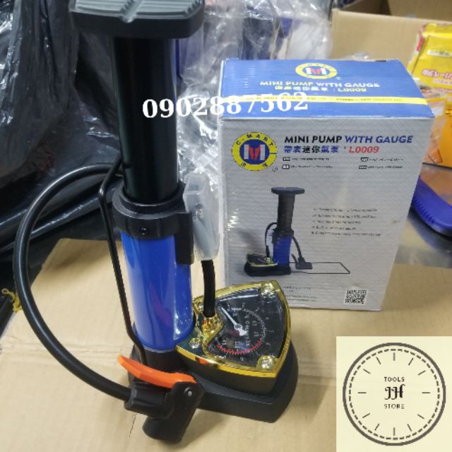 Bơm đạp 1 ống xe máy C-MART cao 190mm