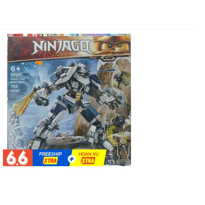 Lego Ninjago 99901 chiến giáp hợp thể của zanes titan mech battle 792 khối-Legoxanh