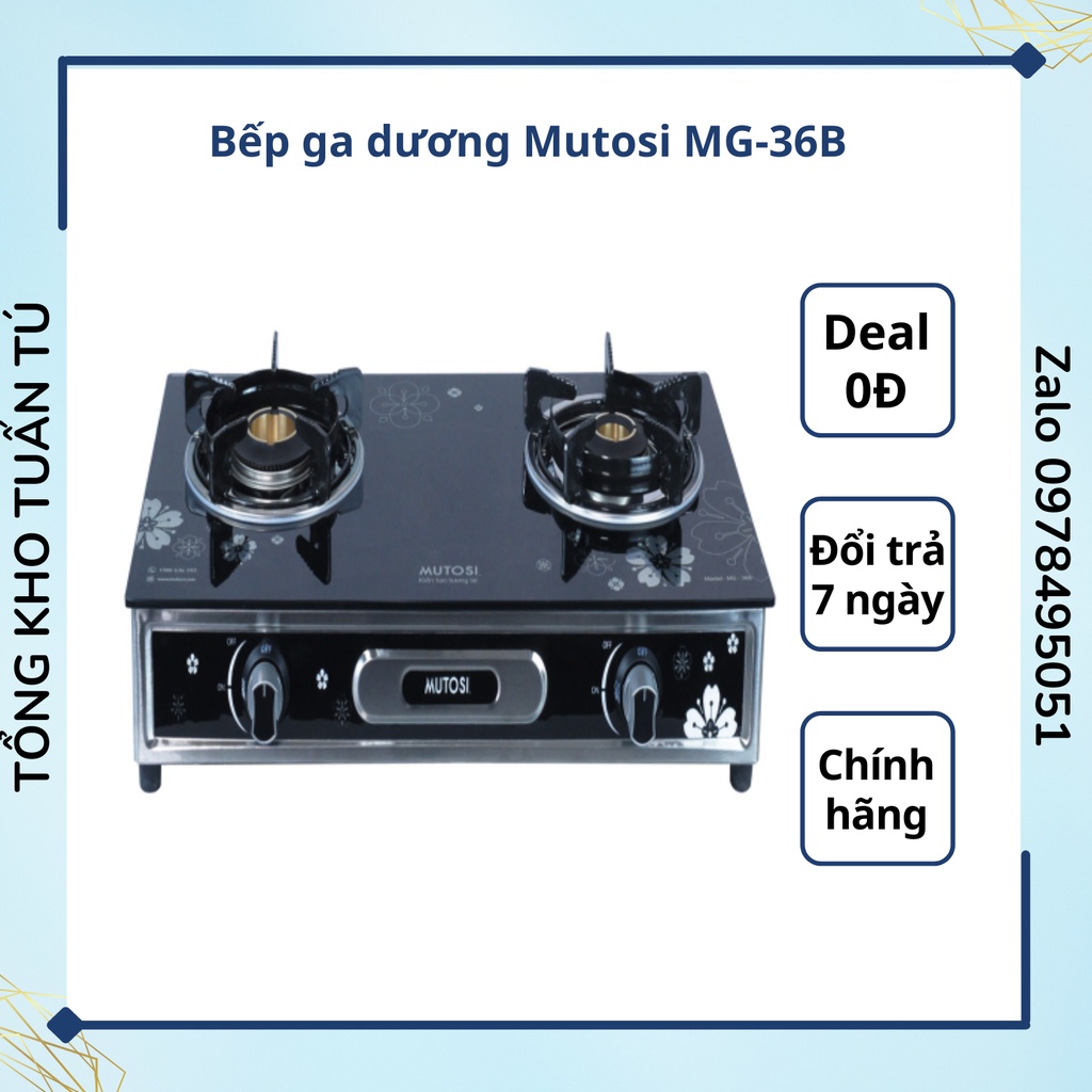 Bếp ga dương Mutosi MG-36B tiết kiệm nhiên liệu chịu lực nhiệt tốt hàng Nhật Bản cao cấp