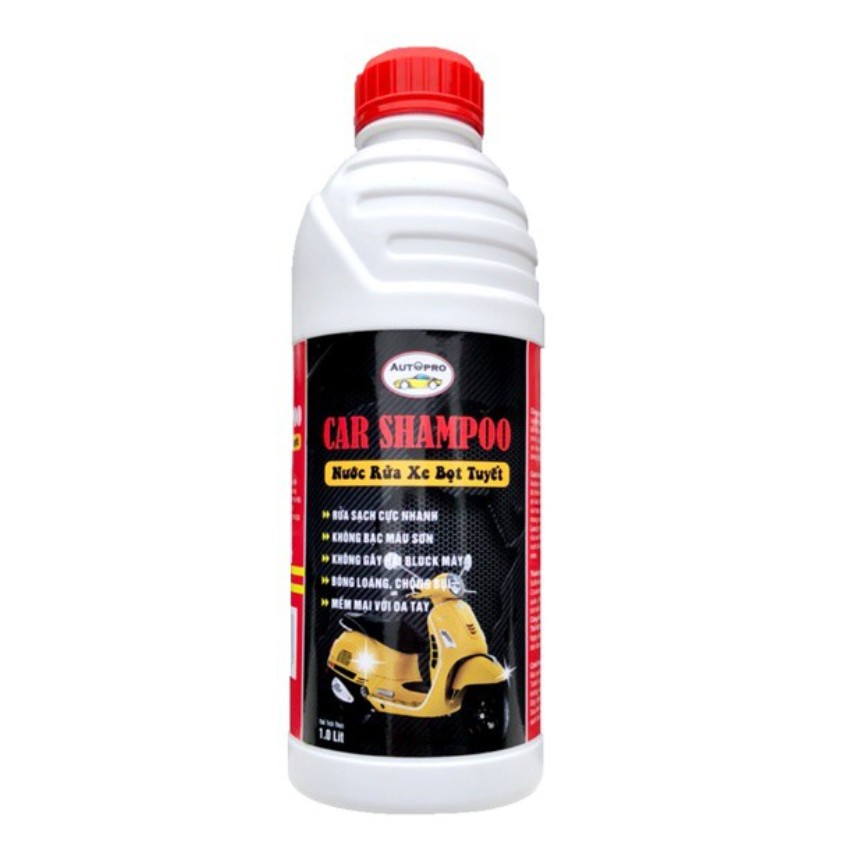 [RỬA XE] Chai Nước Rửa Xe Bọt Tuyết Car Shampoo 1L