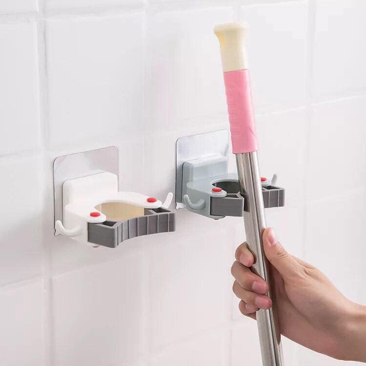 Combo 2 Móc Kẹp Chổi Dán Tường Siêu Dính Tiện Lợi