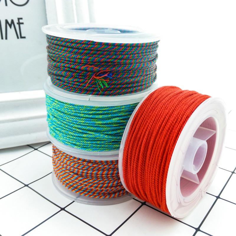 Cuộn Chỉ Cotton 30 Sợi Cao Cấp Màu Đen / Vàng / Đỏ