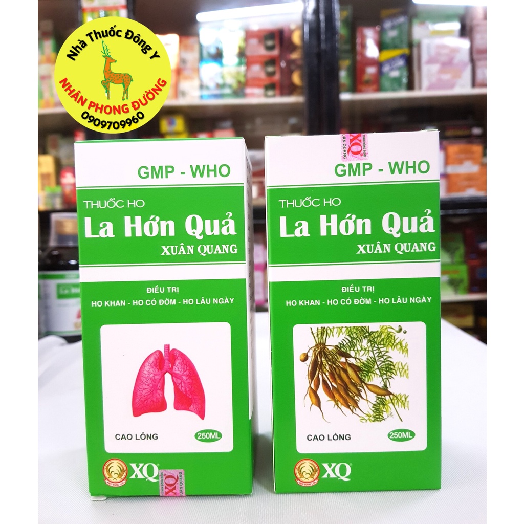 Siro Ho La Hán Quả Xuân Quang, chai 250ml, hỗ trợ người bị ho gió, ho khan, ho lâu ngày, tiêu đờm, viêm phổi mãn tính..