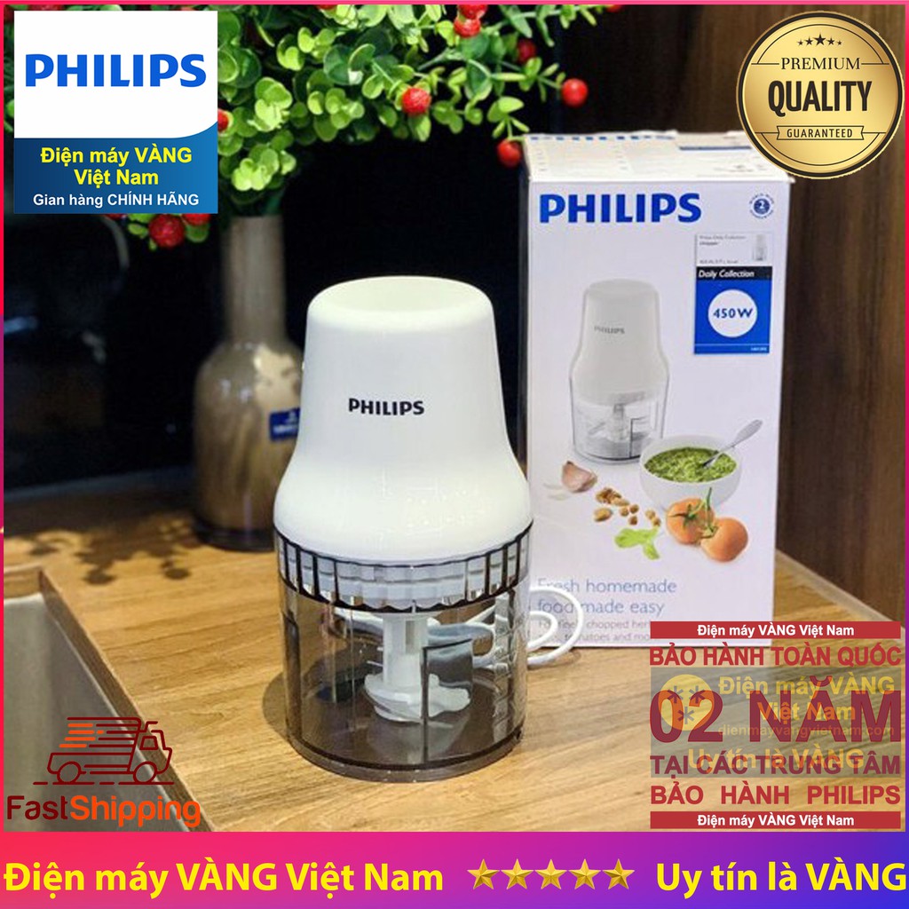 Máy xay thịt, thực phẩm gia đình Philips HR1393 White