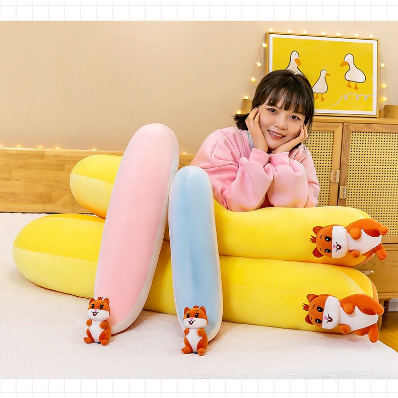 Gấu Bông Sóc Đuôi To, Sóc Bông Đuôi Dài Làm Gối Ôm Cute Có Khóa Kéo, Hàng Minío Cao Cấp Kiểu Dáng Dễ Thương