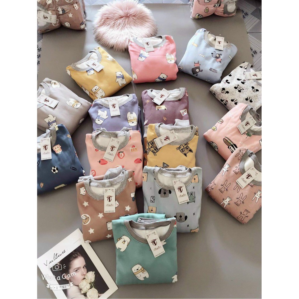 [NHIỀU MẪU] bộ nỉ bông nữ ⚡𝗙𝗿𝗲𝗲 𝘀𝗵𝗶𝗽⚡ mặc nhà rộng rãi họa tiết ngãu nhiên | BigBuy360 - bigbuy360.vn