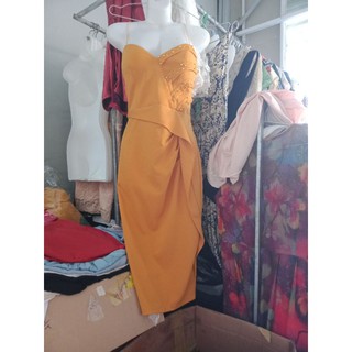 Đầm body đi tiệc màu vàng