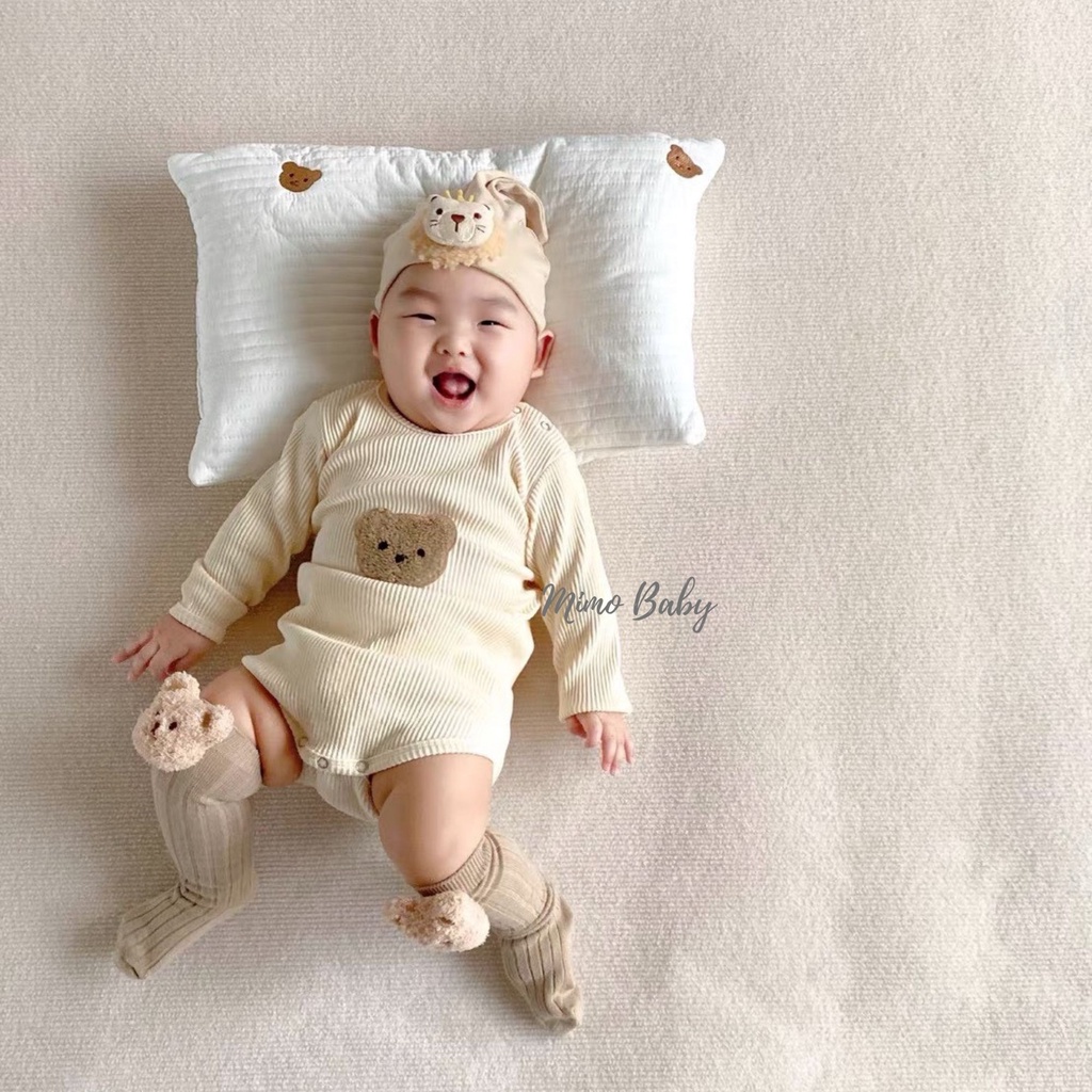 Mũ cotton thắt nút hình sư tử, hình hổ đáng yêu cho bé sơ sinh 5-9kg Mimo baby MD27
