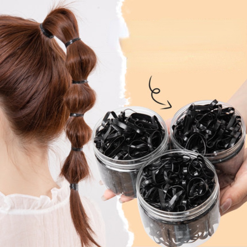 Dây Buộc Tóc Cao Su Bản Rộng Dày Co Giãn Màu Sắc Kẹo Ngọt Không Đau Cho Bé Gái