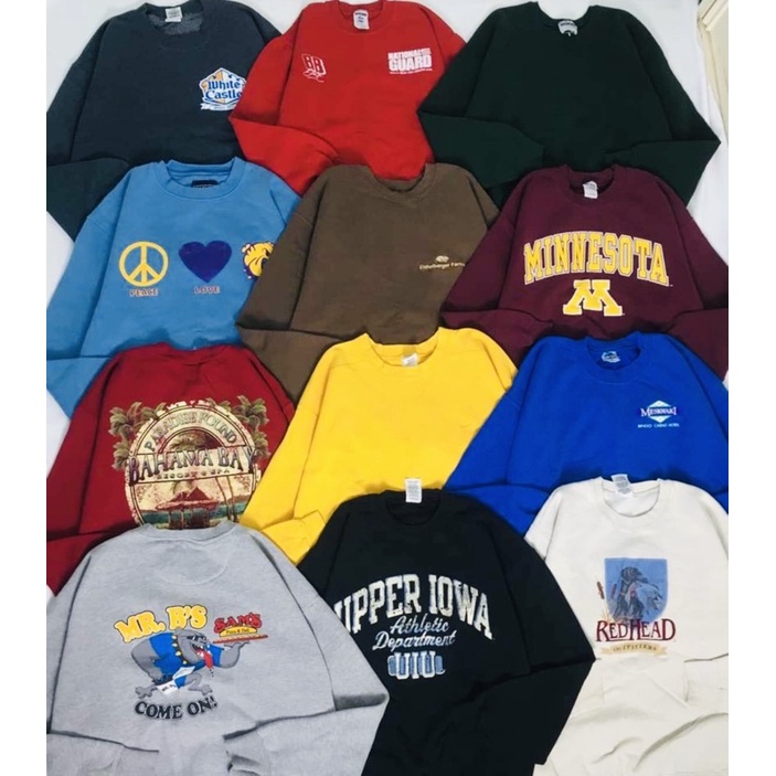 Áo Sweater secondhand - áo nỉ tay dài 2hand