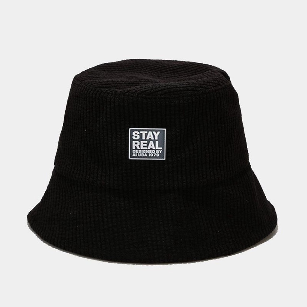 Nón BUCKET Mũ Tai Bèo Thêu Chữ STAY REAL 473 Nhiều Màu Chất Nhung Cực Đẹp - Hata24h