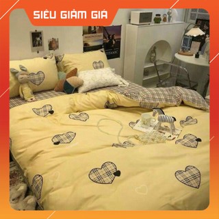 Bộ 4 Món Vỏ Chăn Ga Gối Coton poly cao cấp ( không kèm ruột )