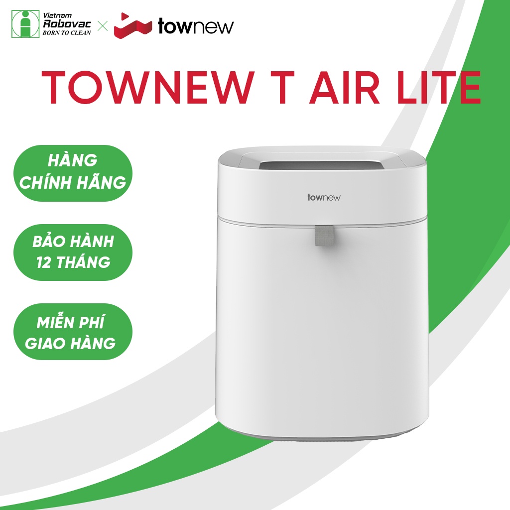 Thùng rác thông minh TOWNEW T AIR LITE - Tự động hàn túi, thay túi rác -BẢN QUỐC TẾ- BH 12 tháng- Hàng chính hãng