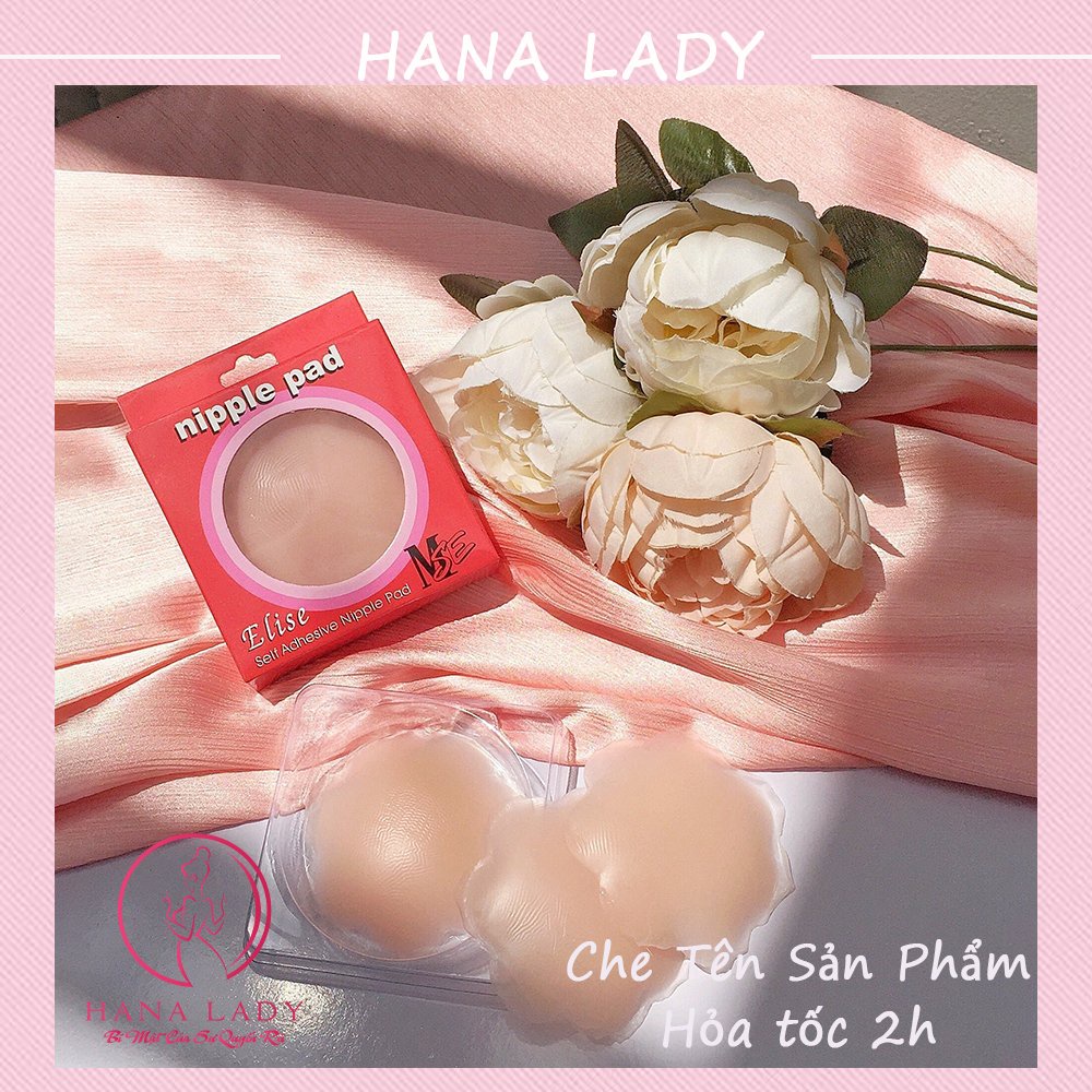 Miếng dán nhũ hoa, một cặp dán ti tàn hình hình hoa hộp hồng cao cấp DT018
