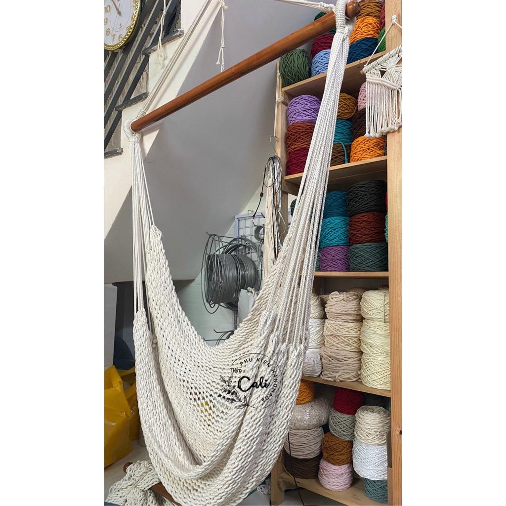 Võng lười Decor không gian + pát treo xích đu