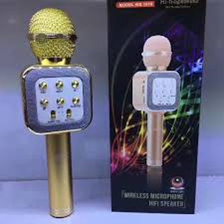 MICRO HÁT KARAOKE KÈM LOA BLUETOOTH WS 1818 3IN1 [FREESHIP]