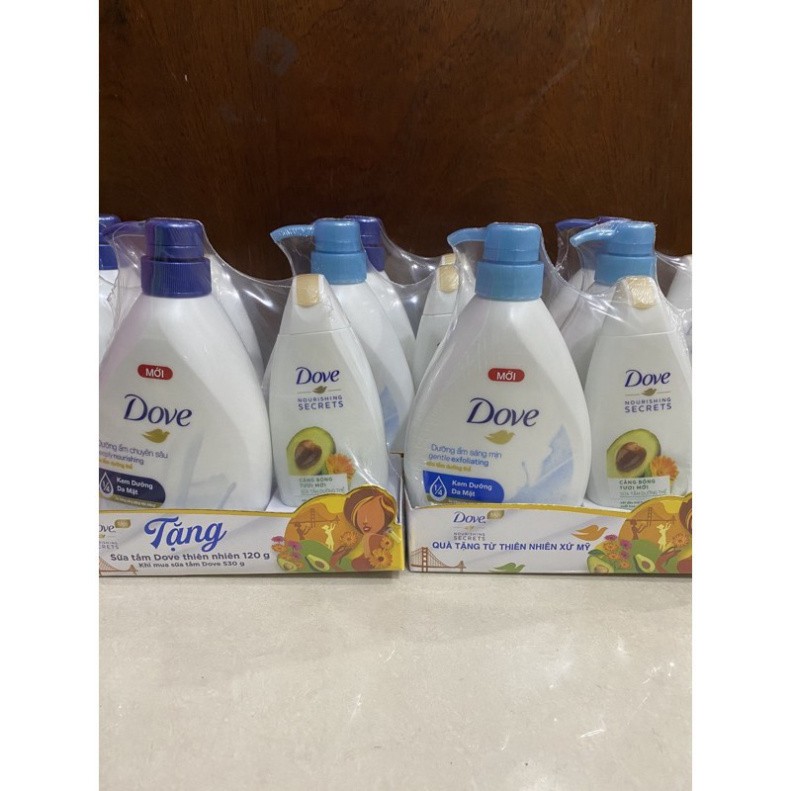 Sữa tắm dưỡng thể Dove 530gr tặng chai 120g
