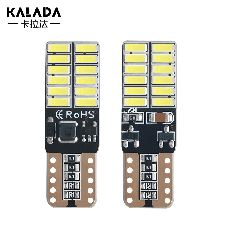 Bóng Đèn led T10 w5w 4014 24smd 6000K Cho Xe Hơi