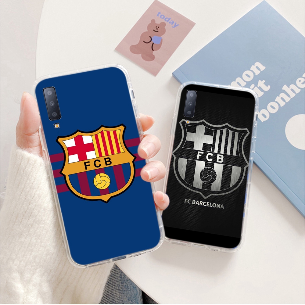 Ốp điện thoại TPU mềm in logo barca cho Samsung A5 A6 Plus A7 A8 A9 2017 2018 M10 M20 M30 M40 83A