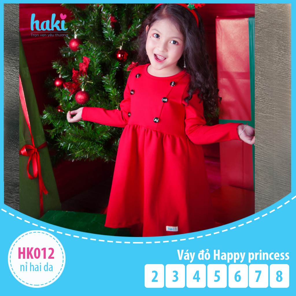 Váy bé gái đỏ Happy Princess - Haki-đỏ
