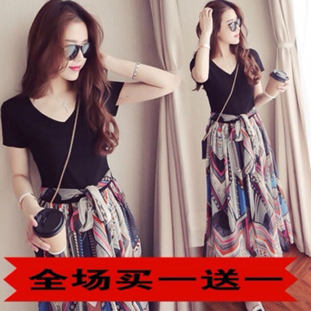 Đầm maxi 🌷FREESHIP 🌷nhập mã TRANBB11 giảm 10k maxi cột eo phối voan | BigBuy360 - bigbuy360.vn