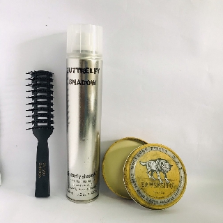 Combo Gôm Xịt Tóc Buttrelfy Shadow 320ml +Sáp Vuốt Tóc SAWENSITO Con Sói
