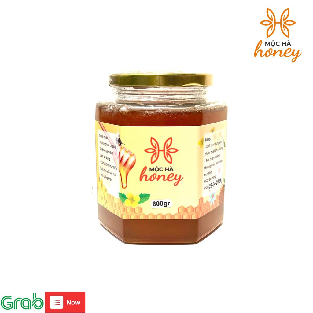 MẬT ONG NGUYÊN CHẤT HOA CÀ PHÊ MỘC HÀ HONEY 600G (100% tự nhiên không pha) ĐẶC SẢN TÂY NGUYÊN