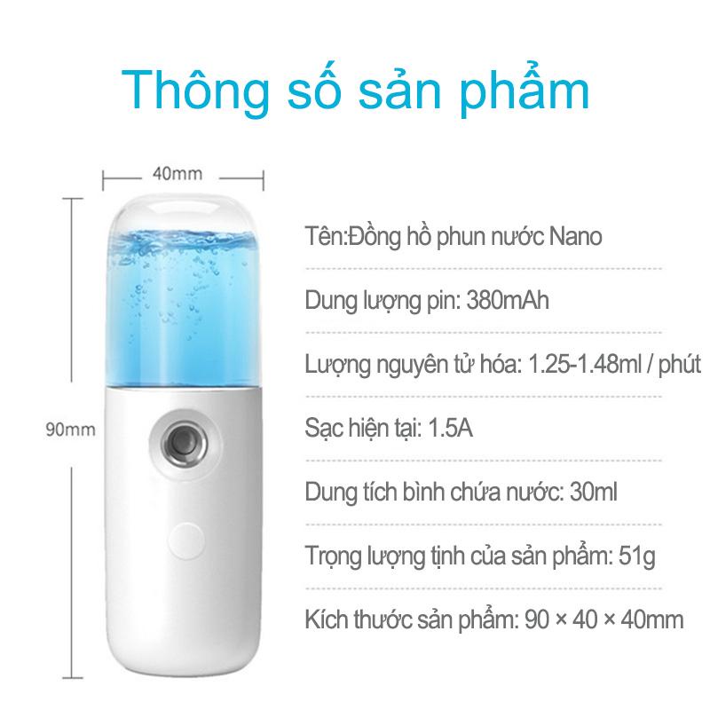 [HCM]Máy Phun Sương Tạo Ẩm thiết kế nhỏ gọn dễ dàng bỏ túi, cung cấp độ ẩm cho da cả ngày dài-[PW100001-01]