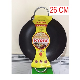 Chảo chống dính kyofa 2 quai, sâu lòng 26