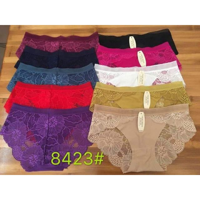Quần lót đúc pha ren hoa mềm đẹp 8423
